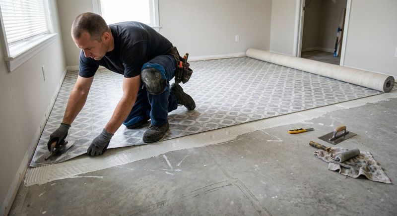 Sheet Vinyl Installation in Plano, TX